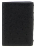Black Ostrich Skin Cardholder