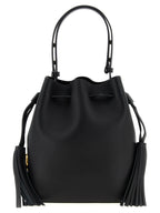 Black Calf Leather Shoulder Bag