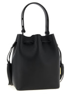 Black Calf Leather Shoulder Bag