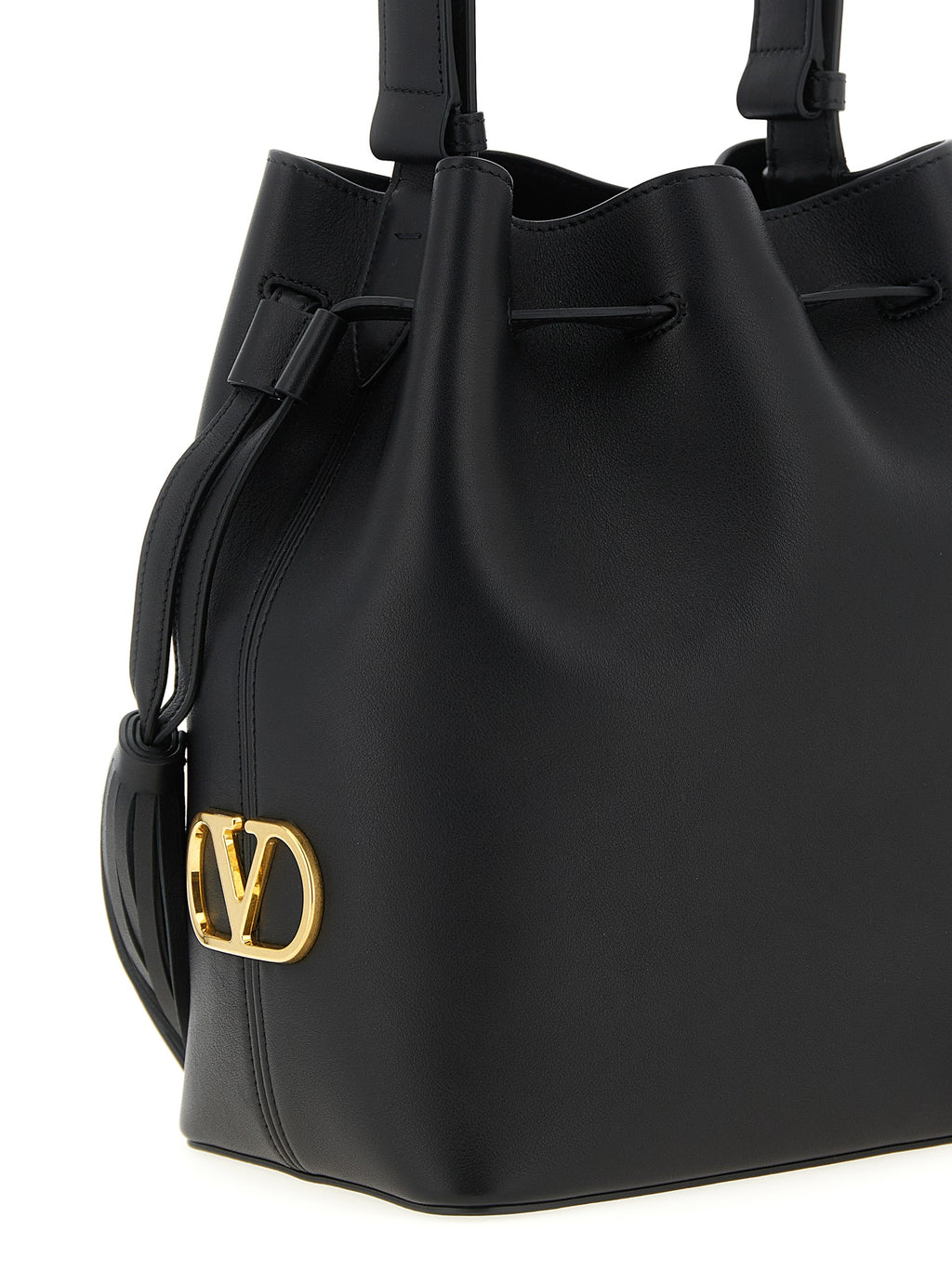 Black Calf Leather Shoulder Bag