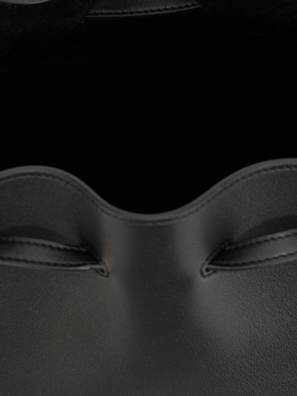 Black Calf Leather Shoulder Bag