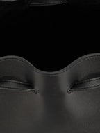 Black Calf Leather Shoulder Bag