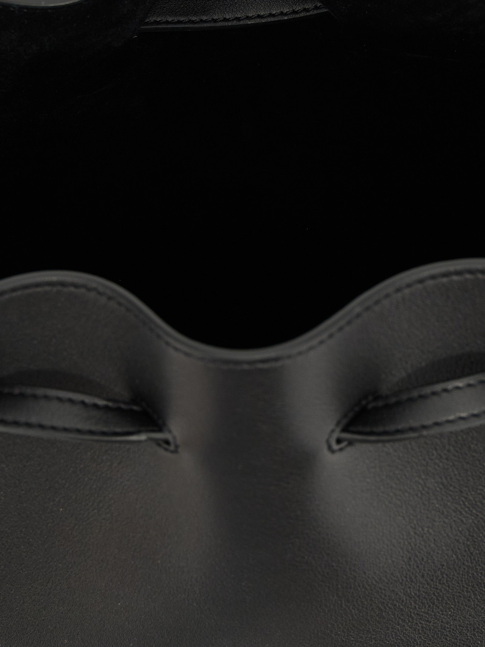 Black Calf Leather Shoulder Bag