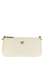White Goatskin Half Moon Mini Crossbody Bag