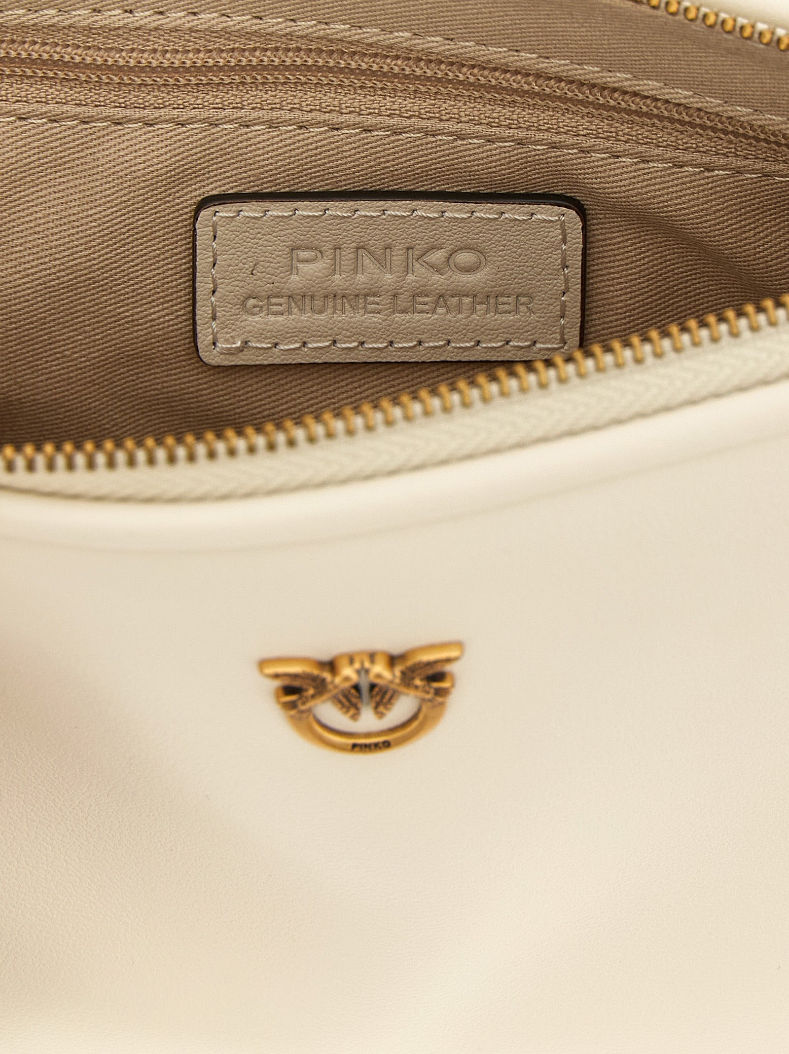 White Goatskin Half Moon Mini Crossbody Bag