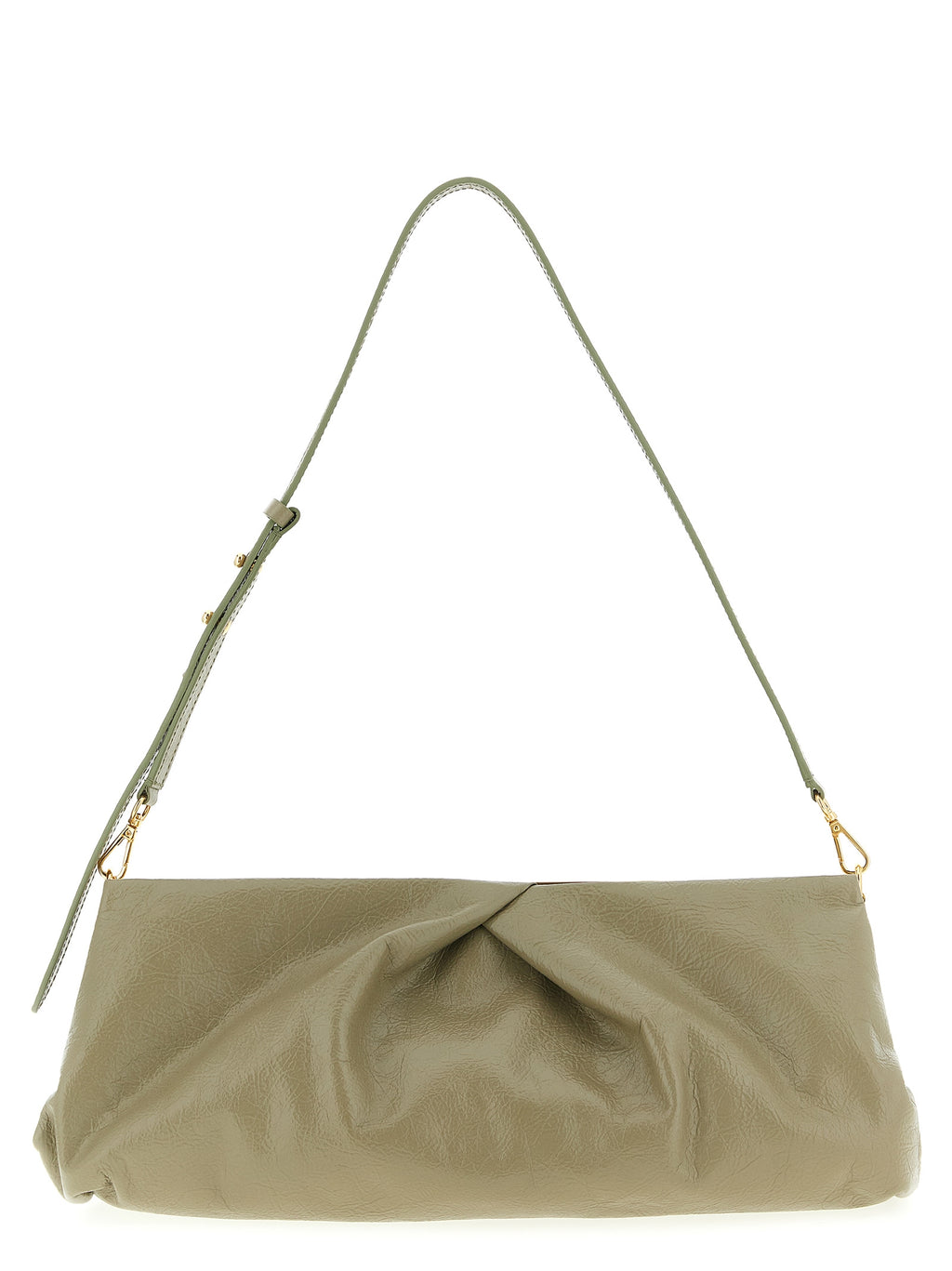 Green Craquelé Calfskin Crisp Clutch