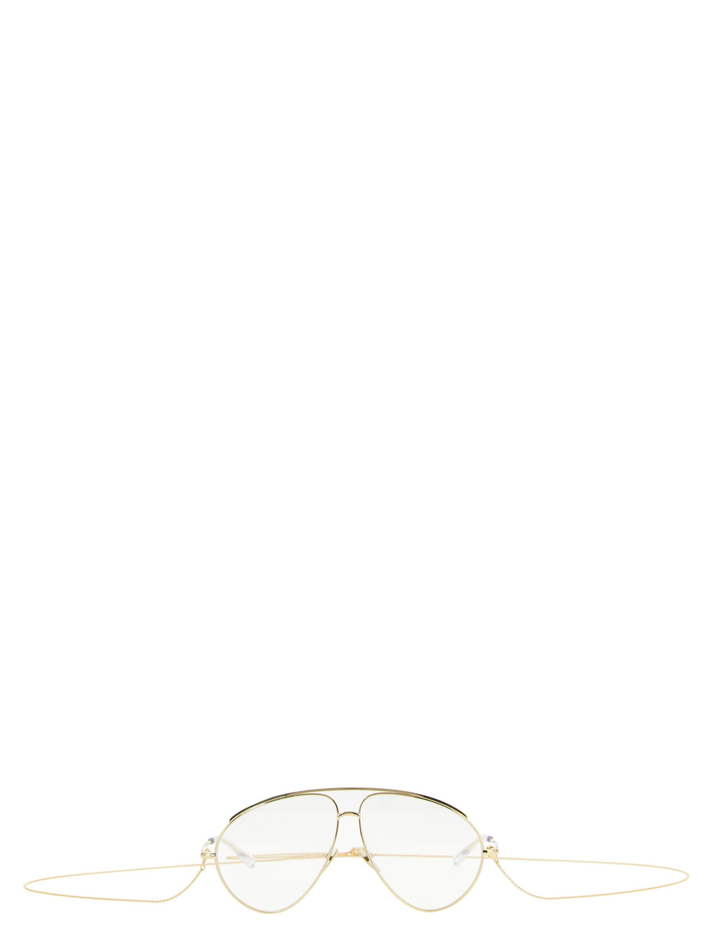 Gold Polyamide Aviator Sunglasses