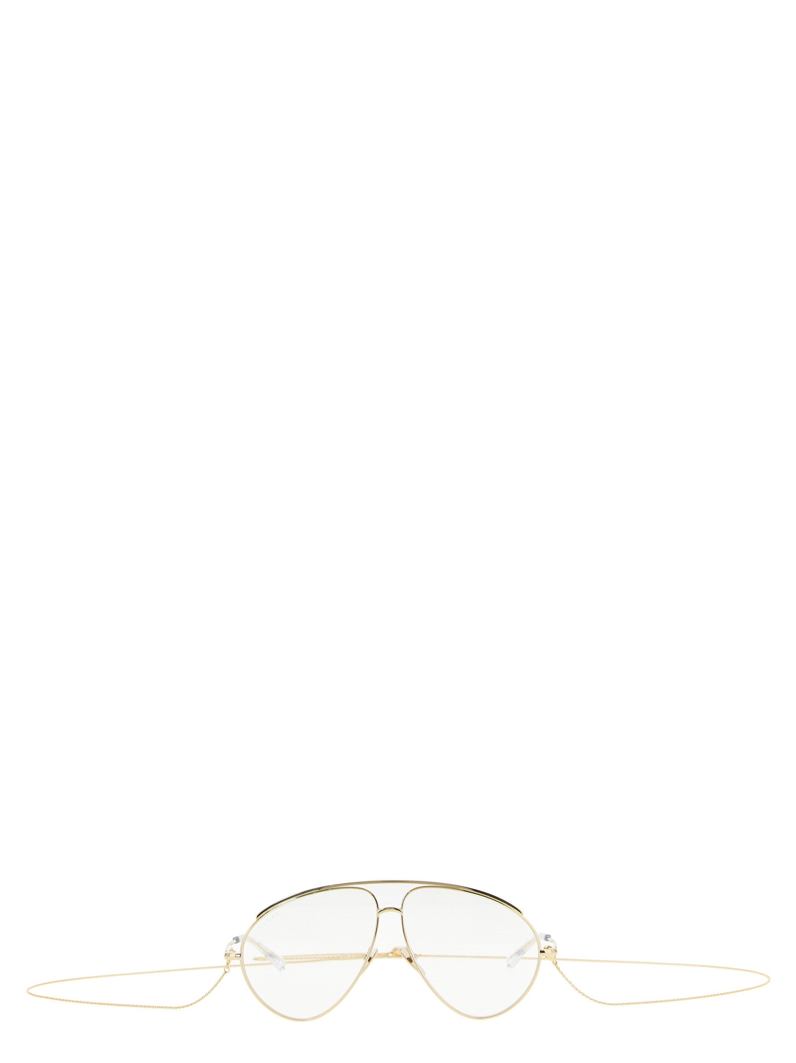 Gold Polyamide Aviator Sunglasses