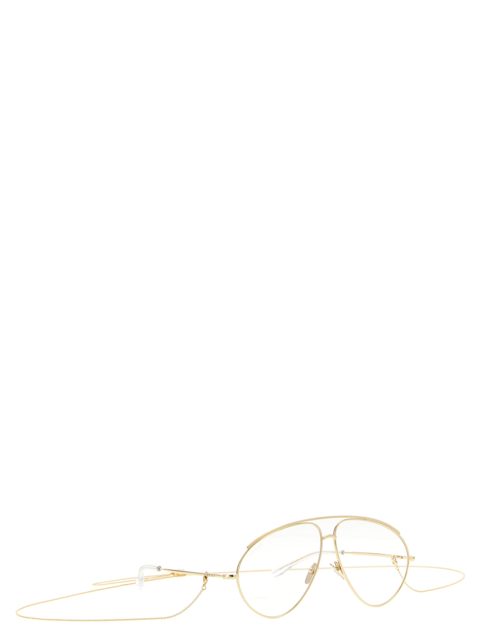 Gold Polyamide Aviator Sunglasses
