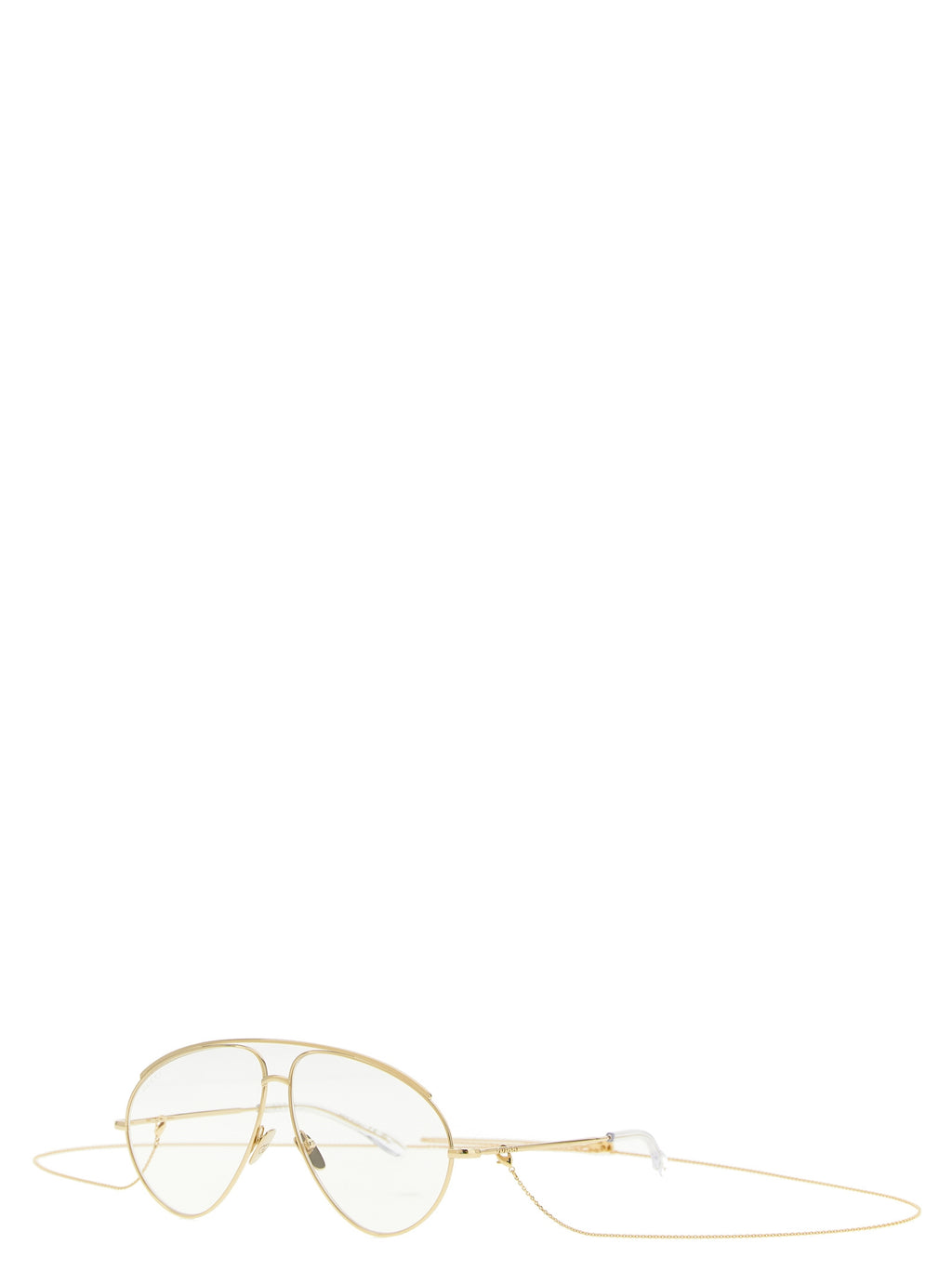 Gold Polyamide Aviator Sunglasses
