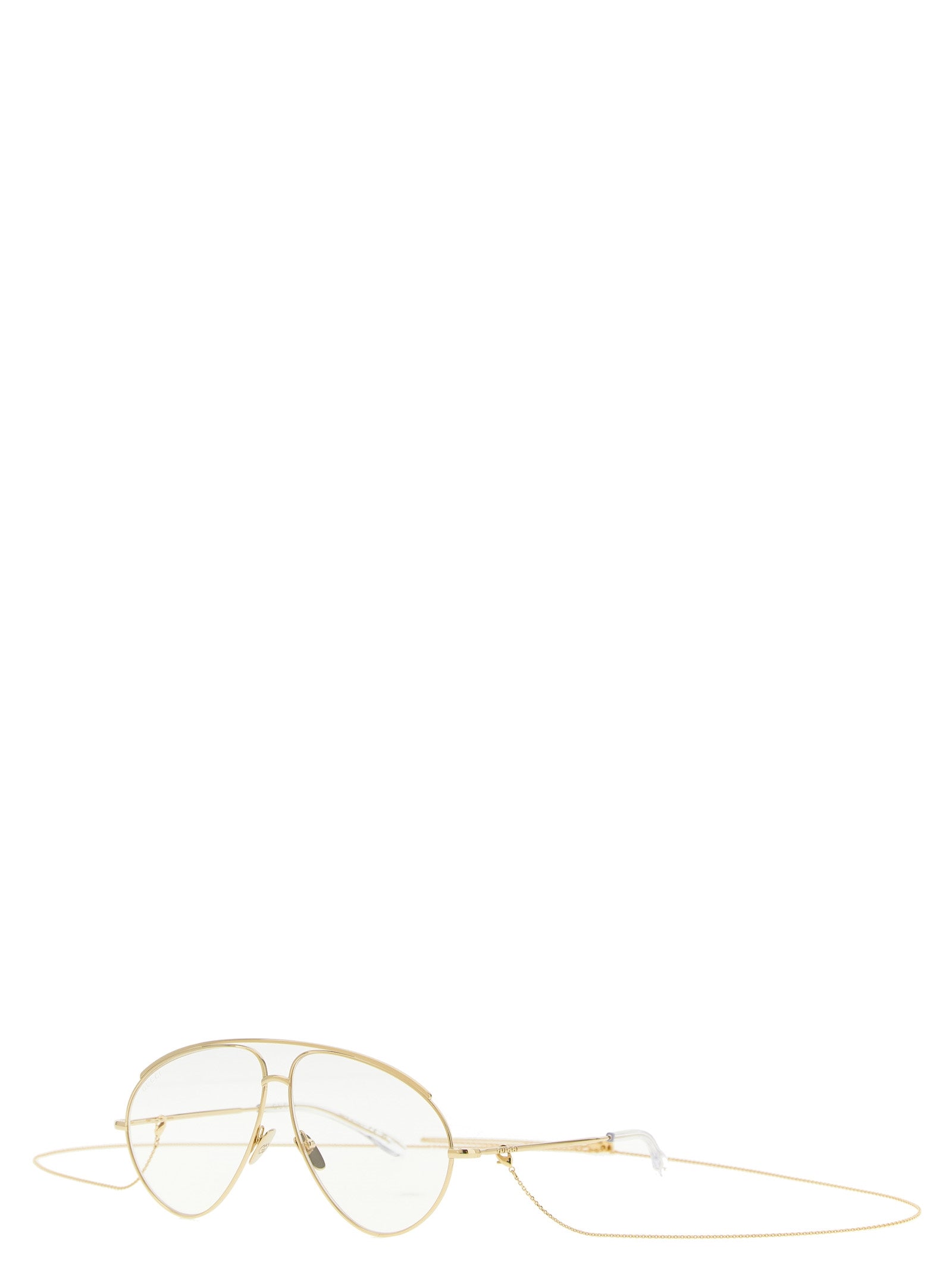 Gold Polyamide Aviator Sunglasses