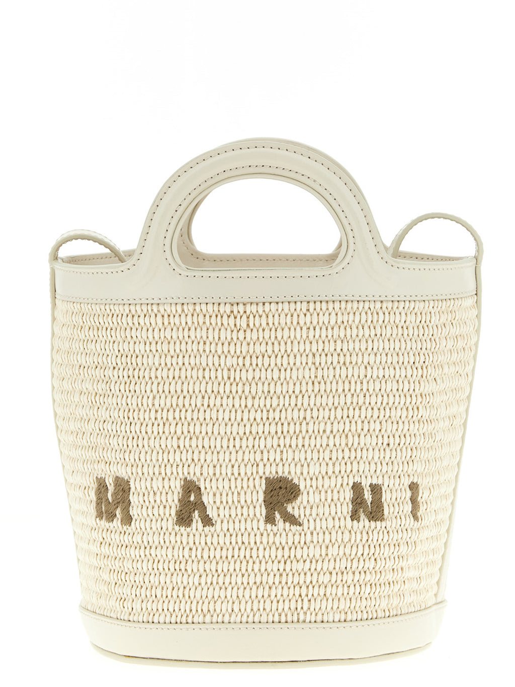 White Cotton and Polyamide Tropicalia Bucket Bag