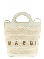 White Cotton and Polyamide Tropicalia Bucket Bag