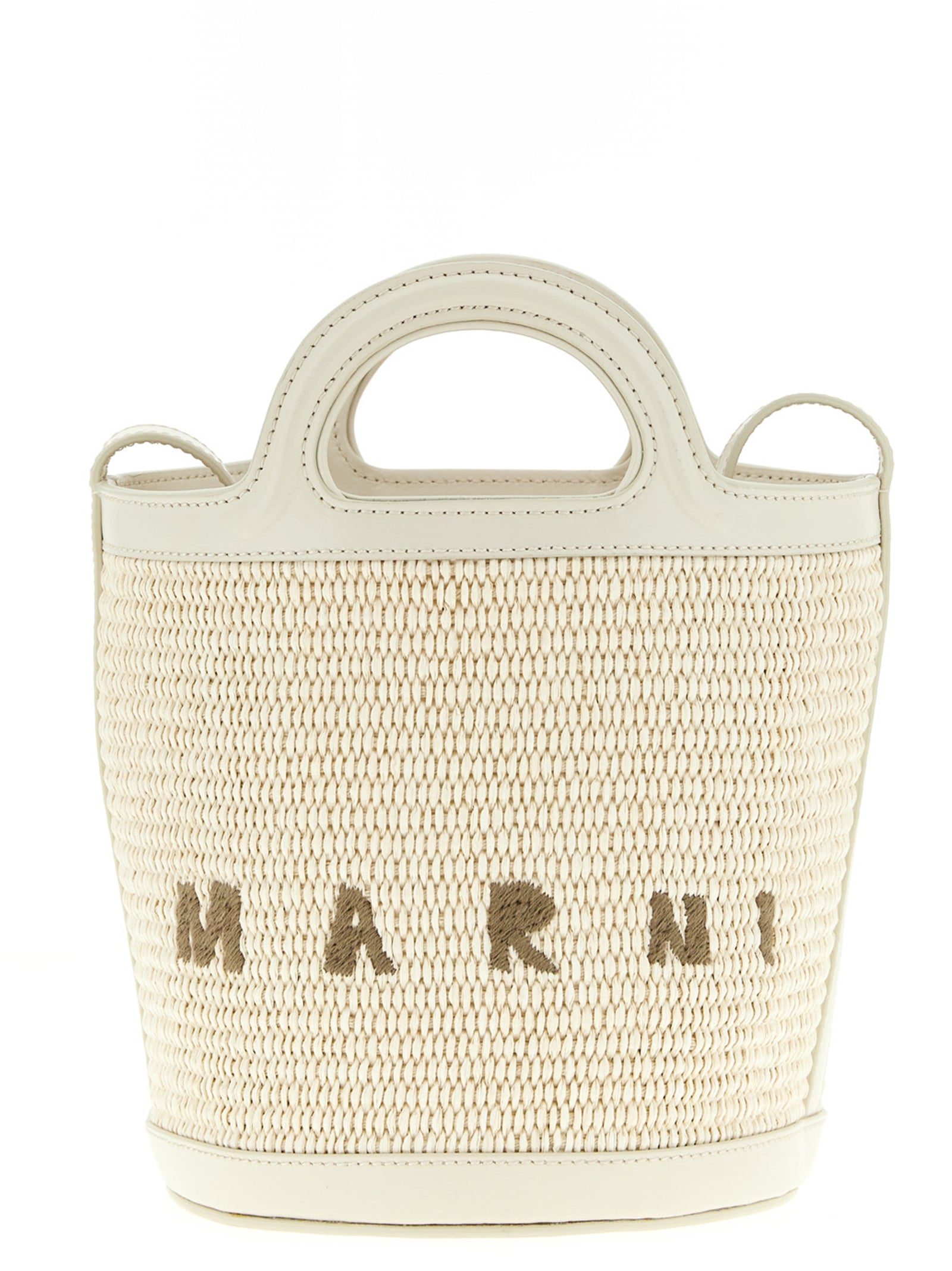 White Cotton and Polyamide Tropicalia Bucket Bag