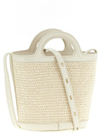 White Cotton and Polyamide Tropicalia Bucket Bag