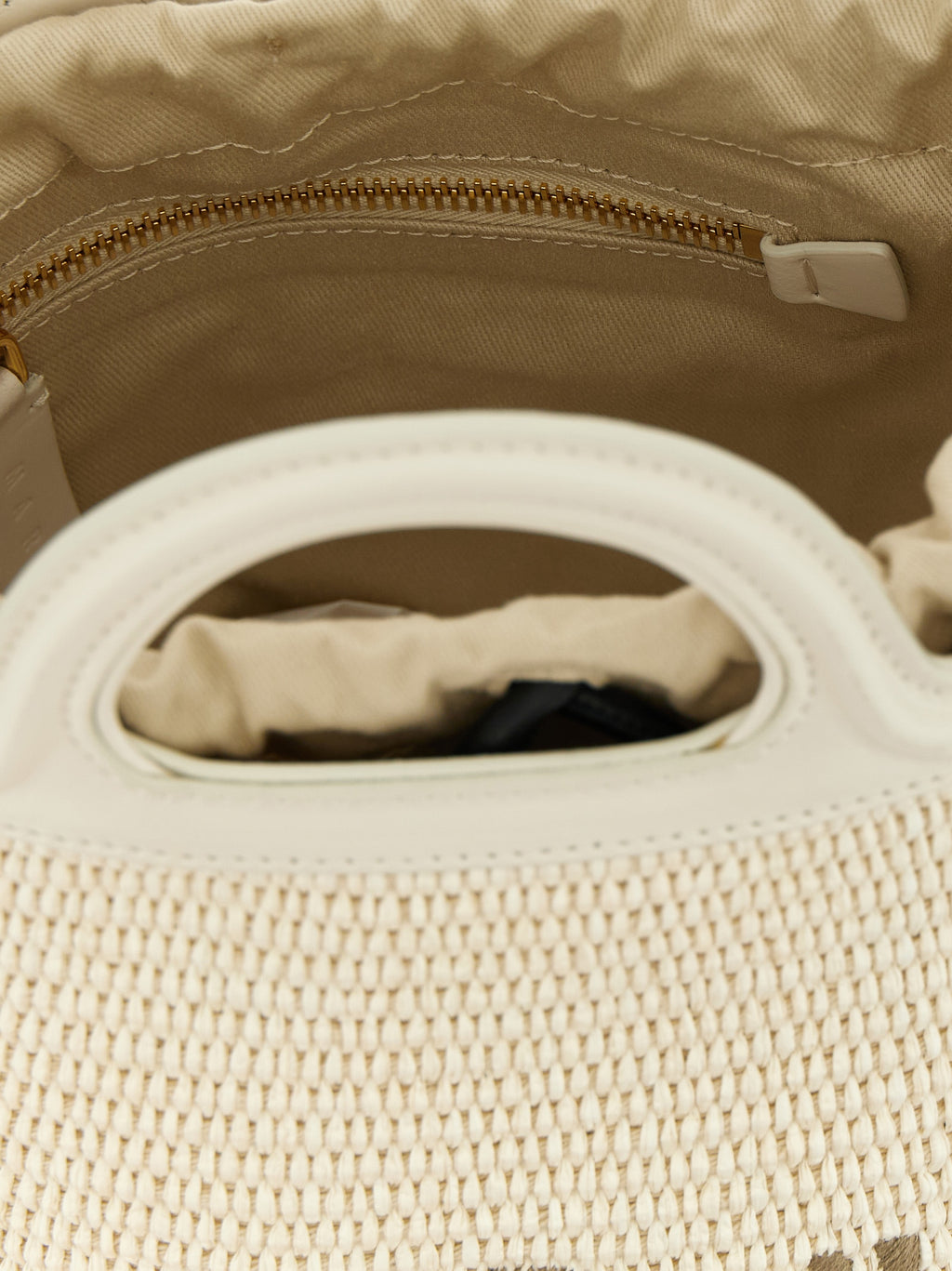 White Cotton and Polyamide Tropicalia Bucket Bag