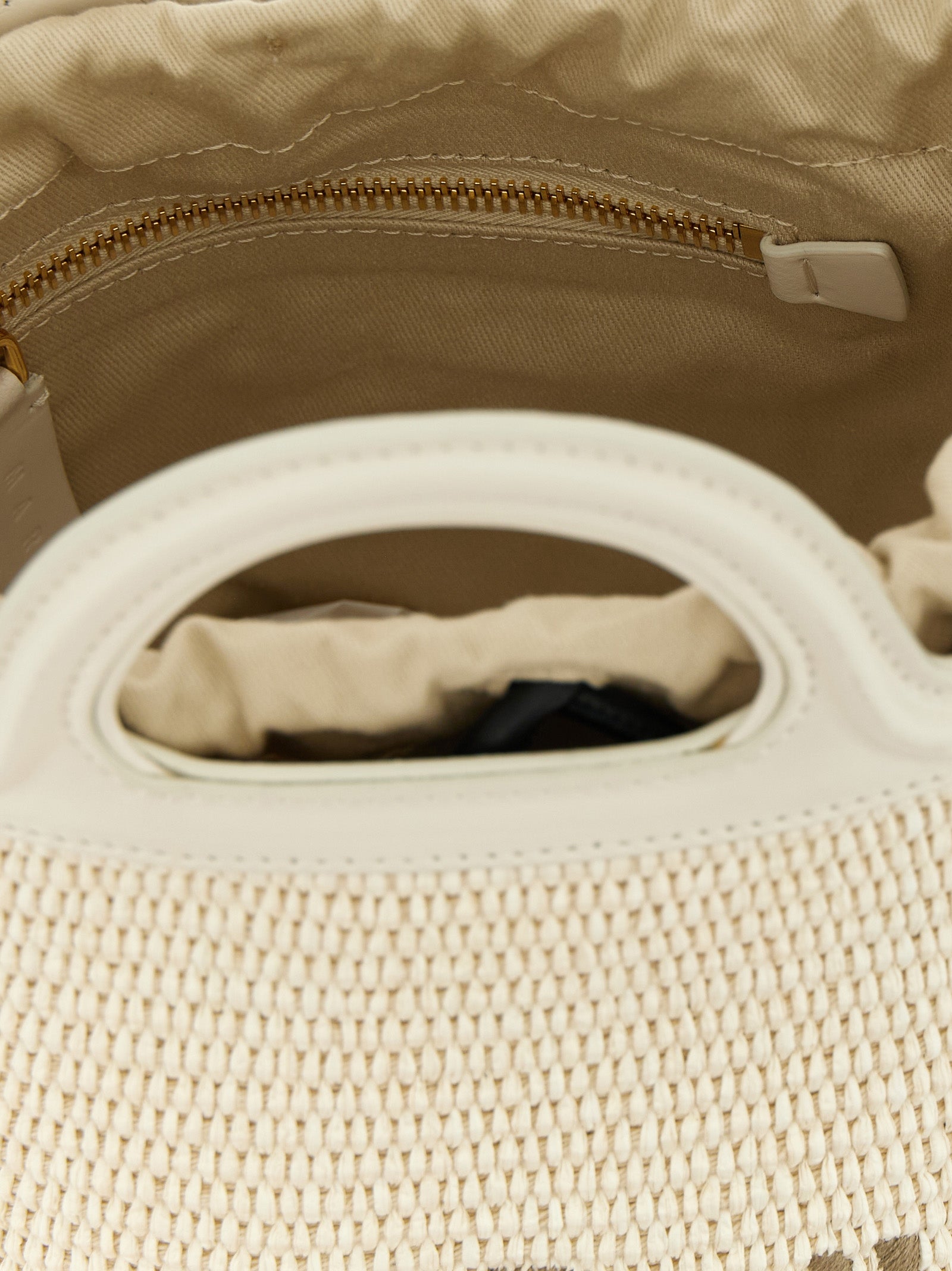 White Cotton and Polyamide Tropicalia Bucket Bag