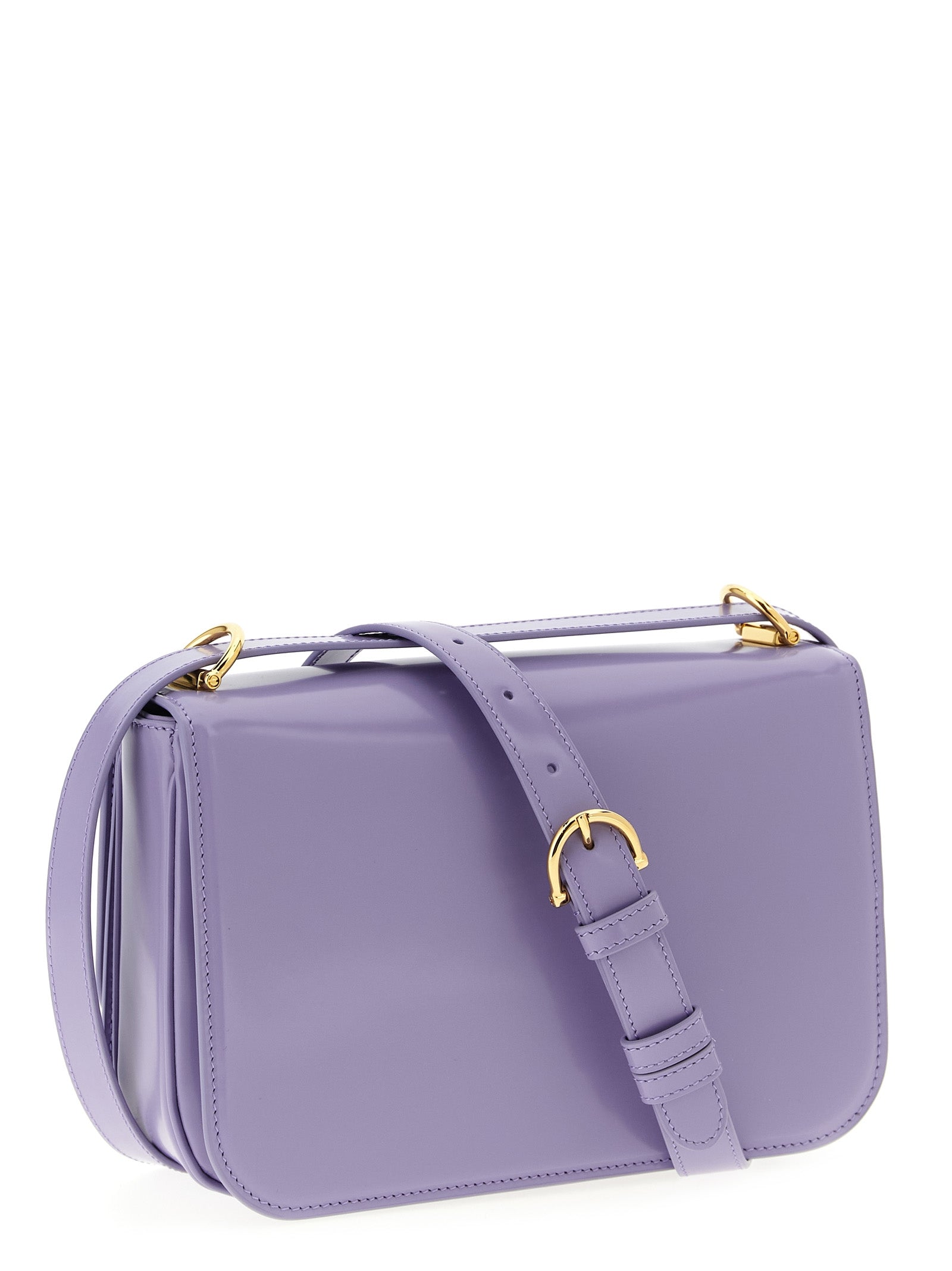 Purple Calfskin Siena Shoulder Bag