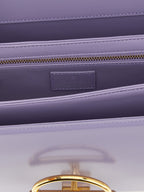 Purple Calfskin Siena Shoulder Bag