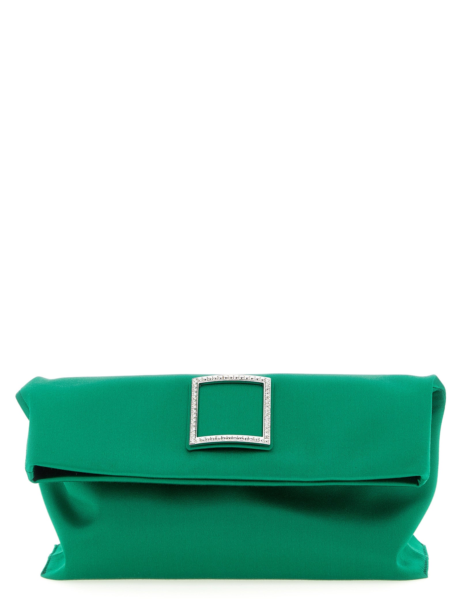 Satin Bicolor Viscose Clutch Bag