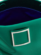 Satin Bicolor Viscose Clutch Bag