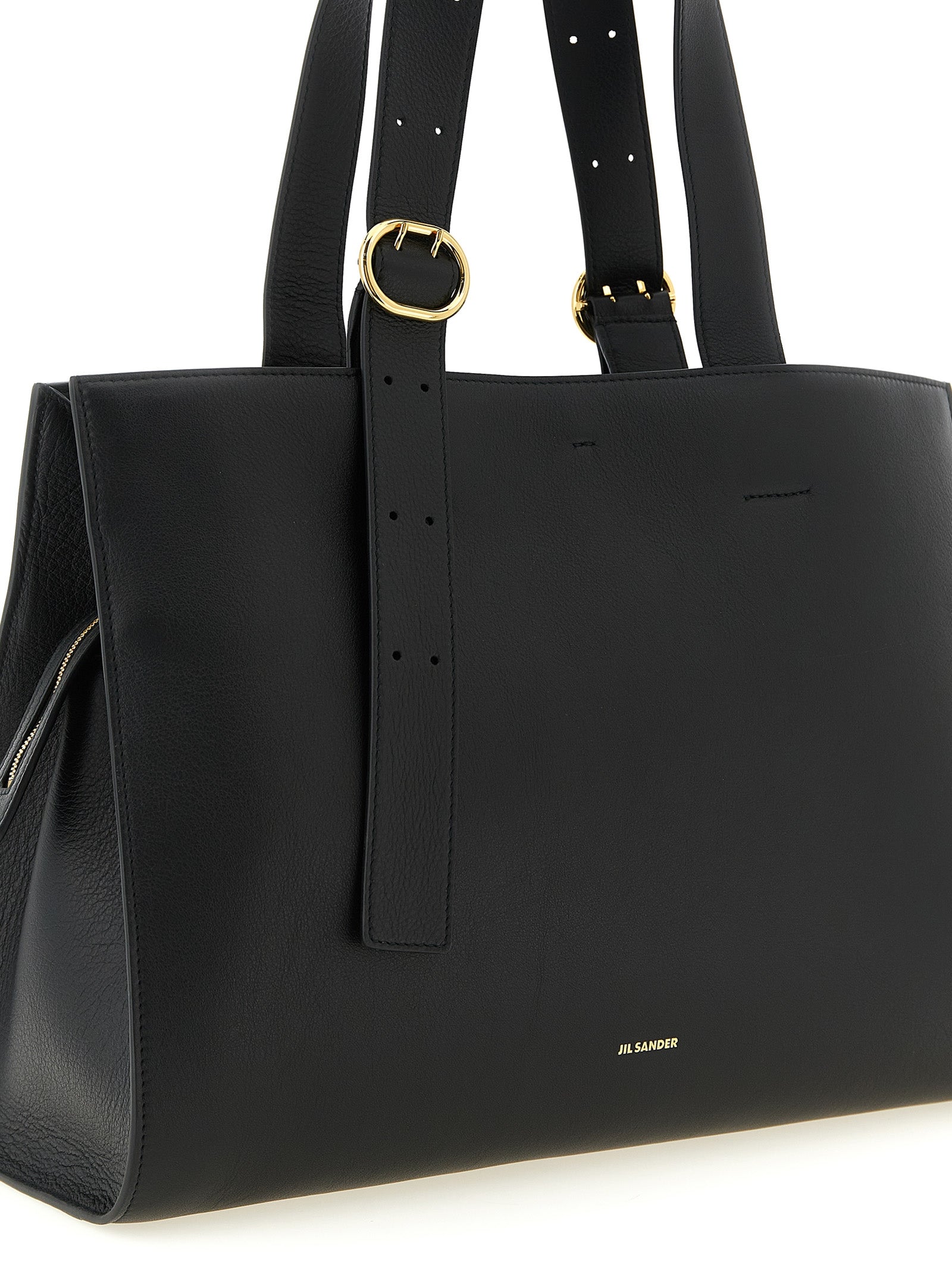 Black Calfskin Leather Tote