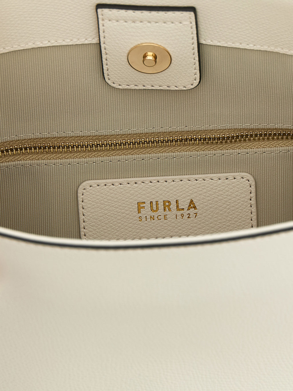 White Calfskin Small 'Roxie' Bucket Bag