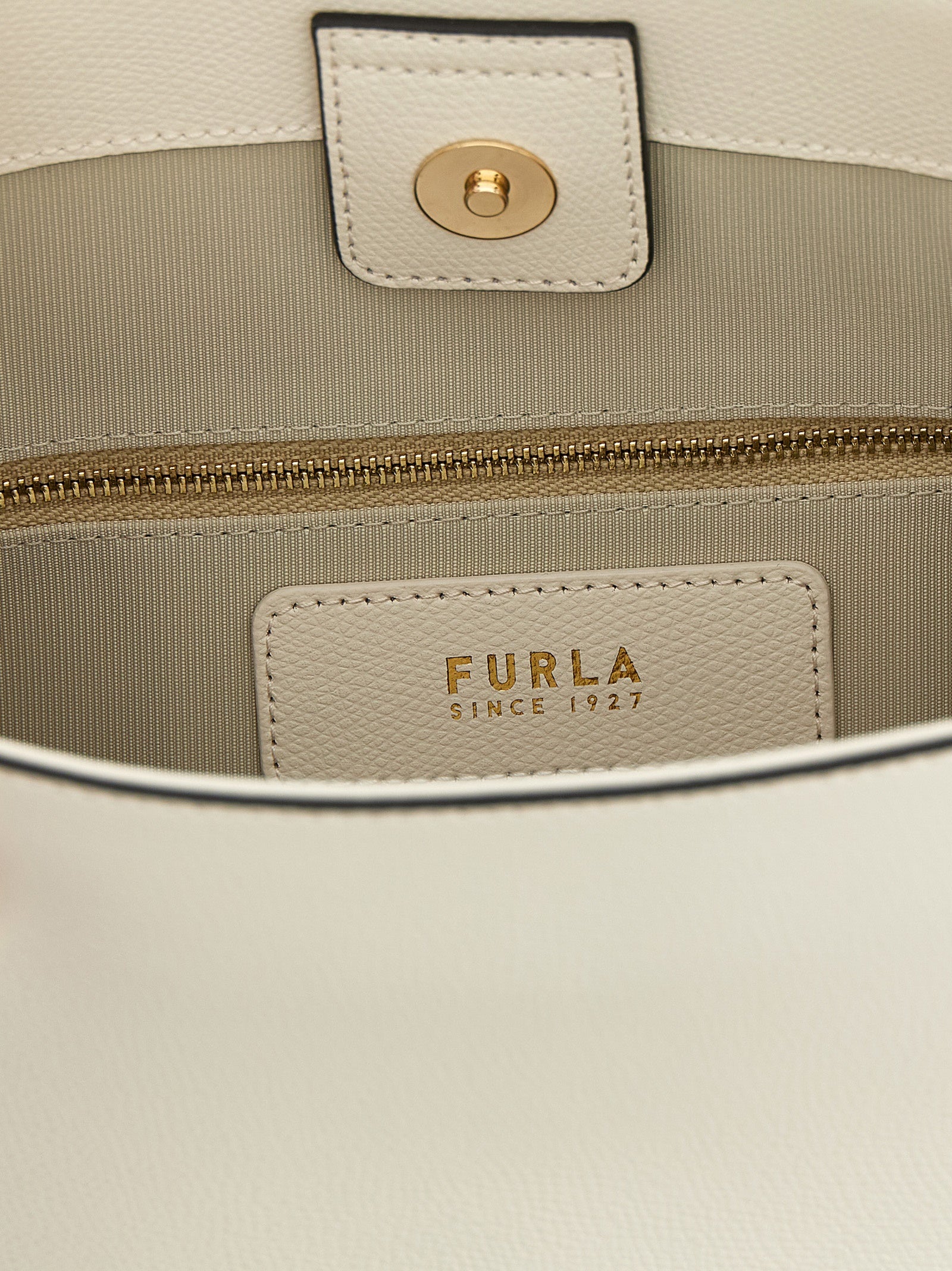 White Calfskin Small 'Roxie' Bucket Bag