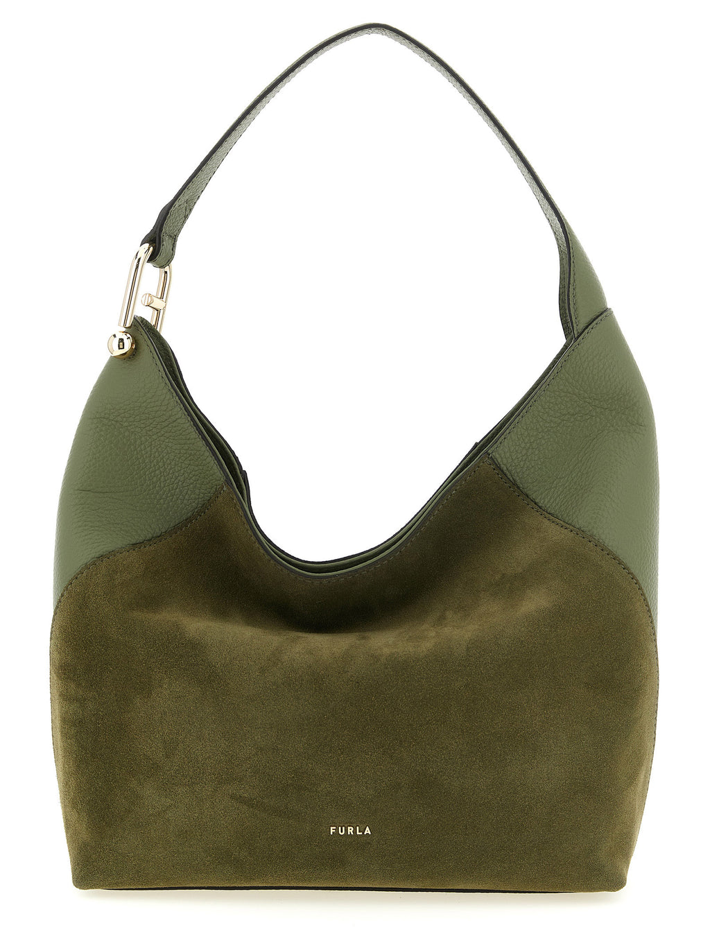 Green Calfskin Lara Medium Shoulder Bag