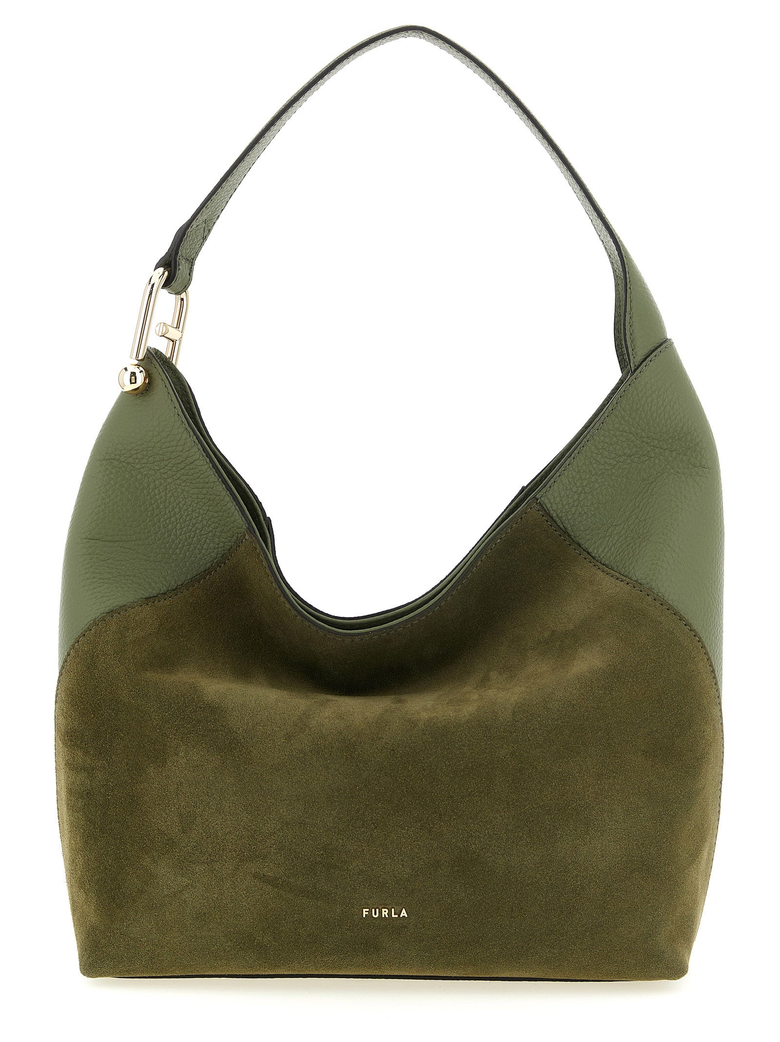 Green Calfskin Lara Medium Shoulder Bag