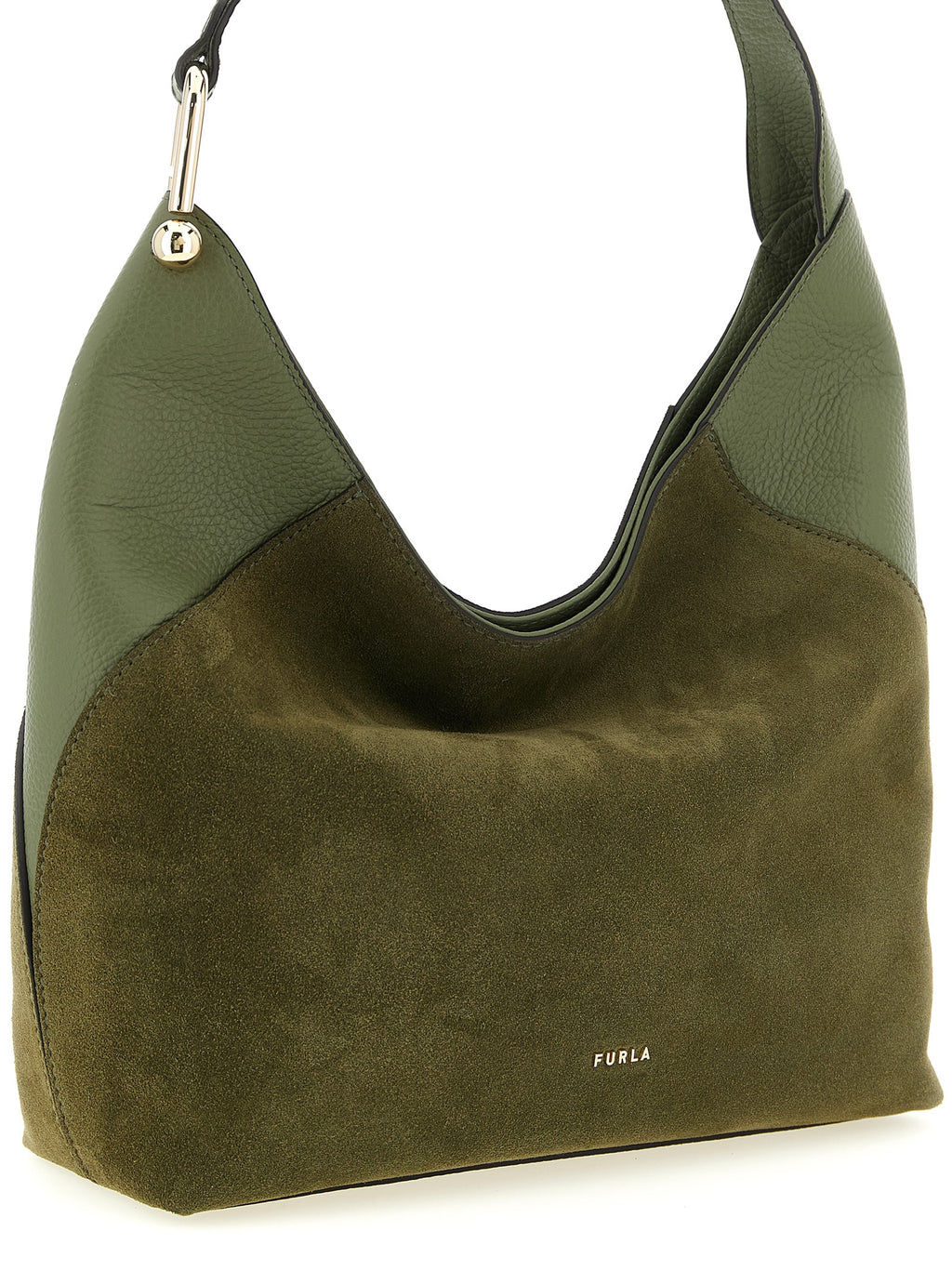 Green Calfskin Lara Medium Shoulder Bag