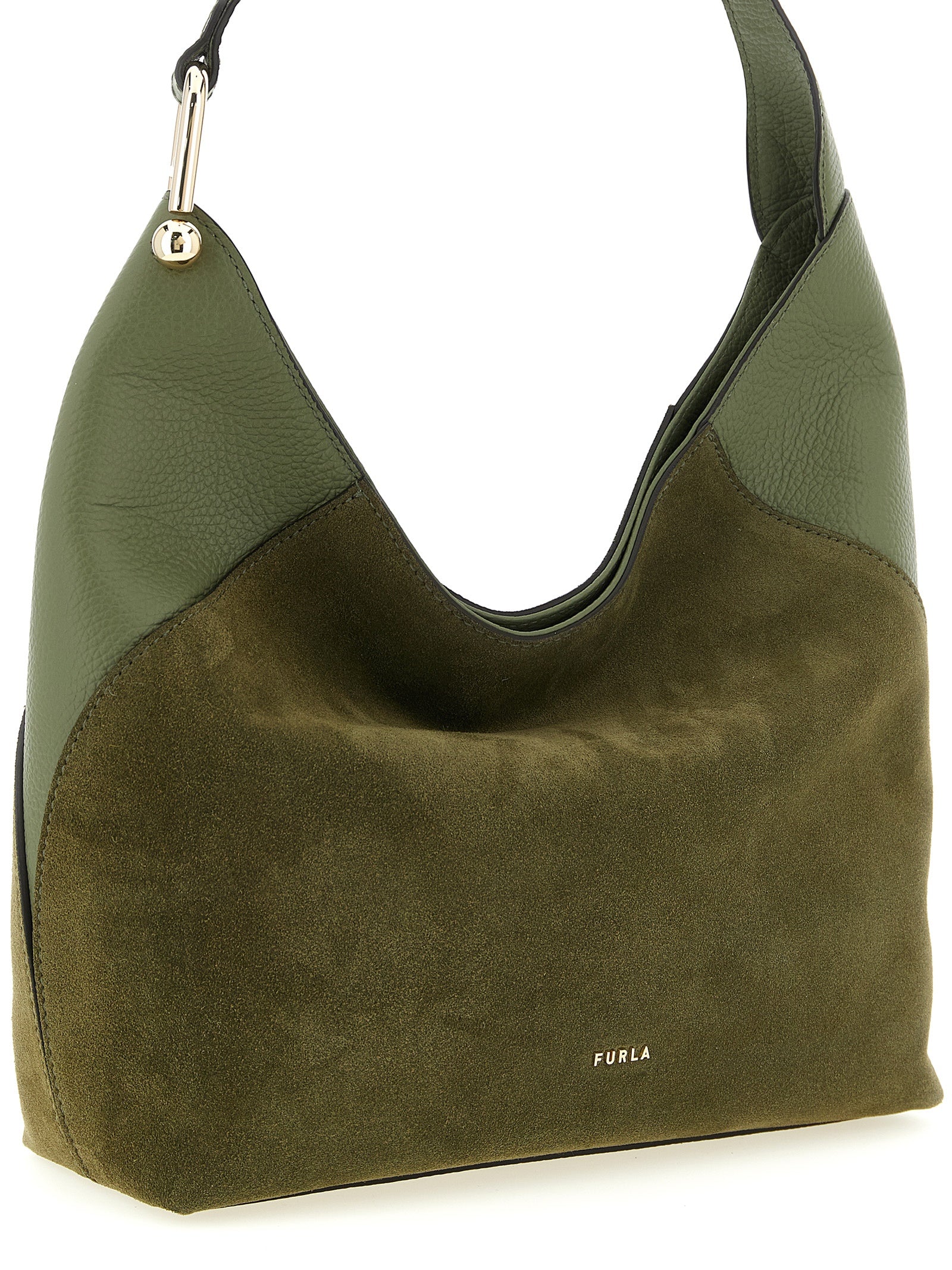 Green Calfskin Lara Medium Shoulder Bag