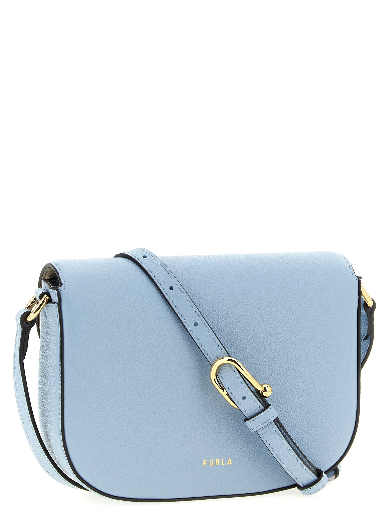 Light Blue Calfskin Moonlight Crossbody Bag