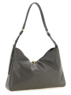 Gray Calfskin Sfera Soft Shoulder Bag