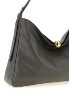 Gray Calfskin Sfera Soft Shoulder Bag