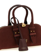 Bordeaux Cowhide Bowling Baguette Shoulder Bag