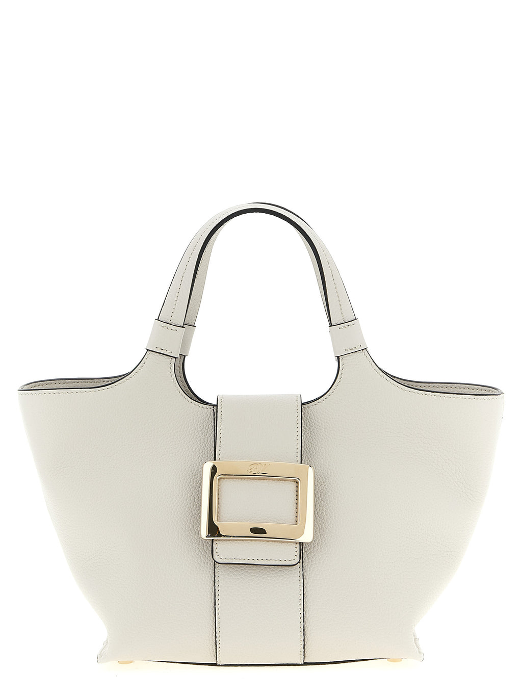 Mini Gray Calfskin Tote Bag