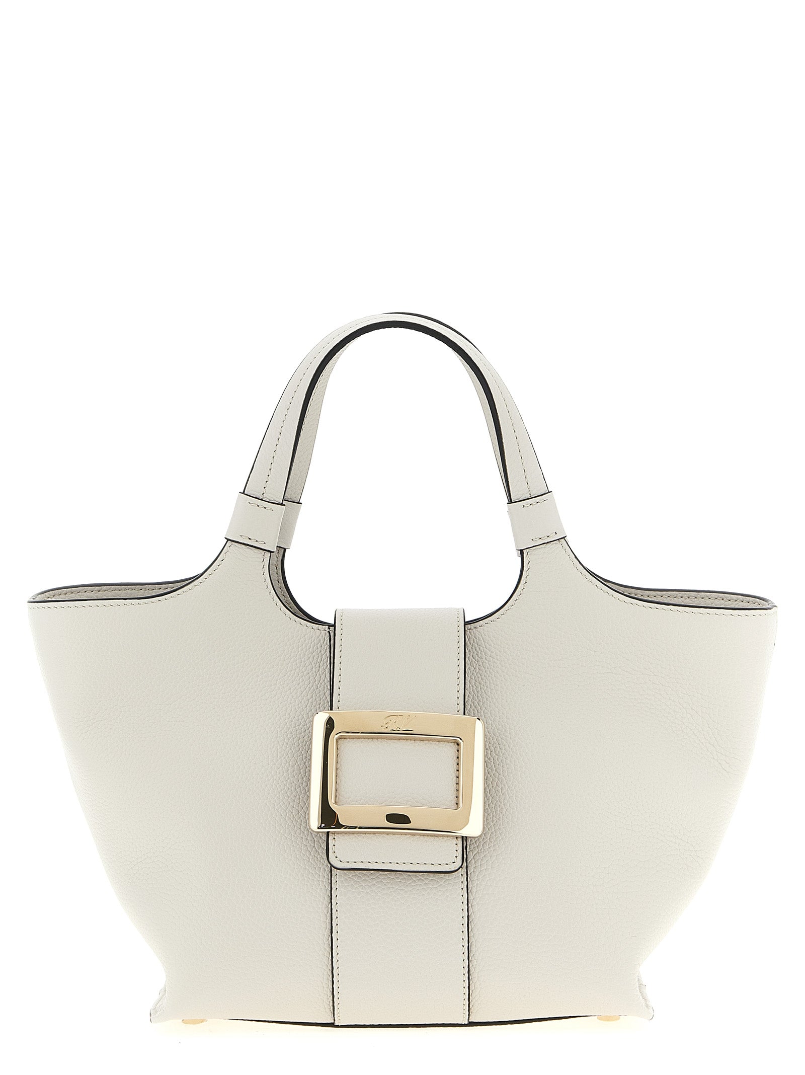Mini Gray Calfskin Tote Bag