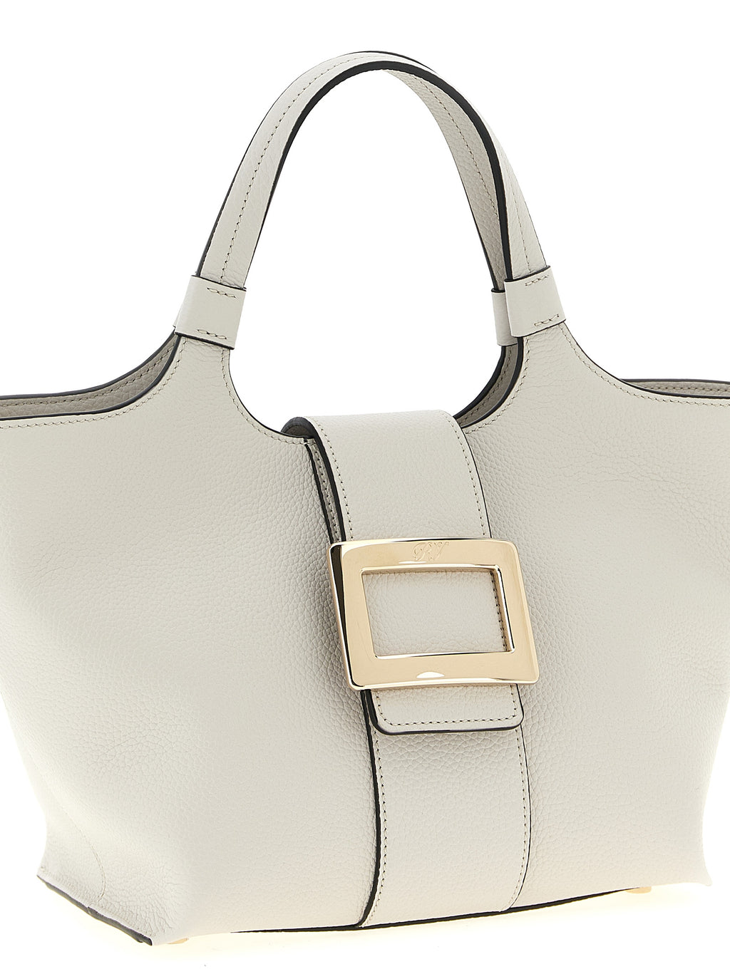 Mini Gray Calfskin Tote Bag