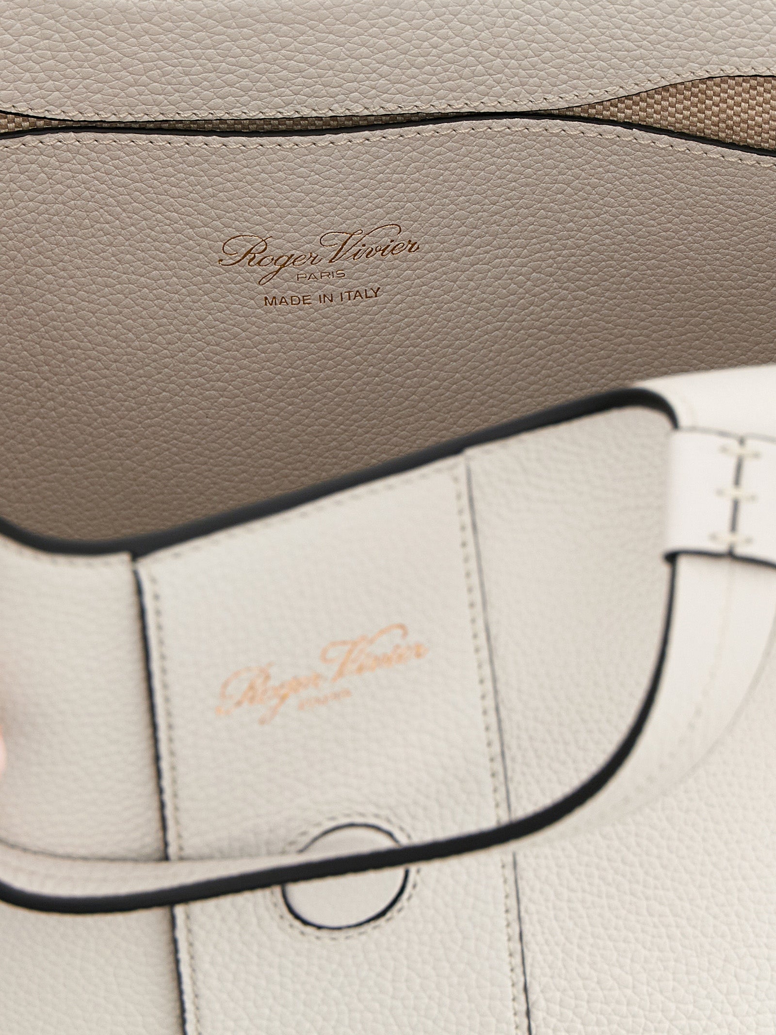 Mini Gray Calfskin Tote Bag