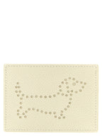 Beige Calfskin Hammered Cardholder