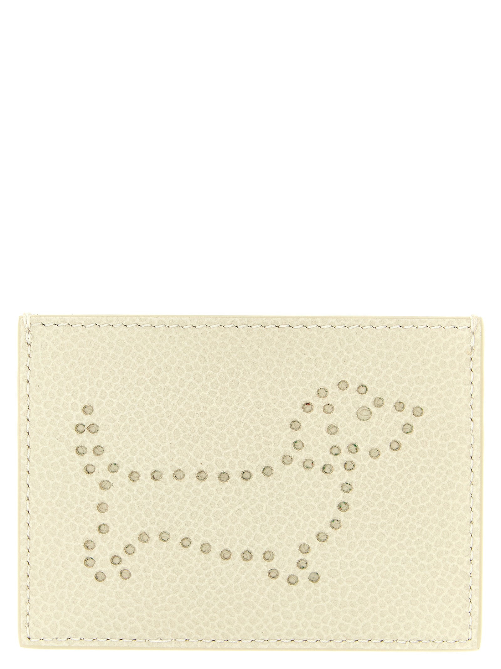 Beige Calfskin Hammered Cardholder