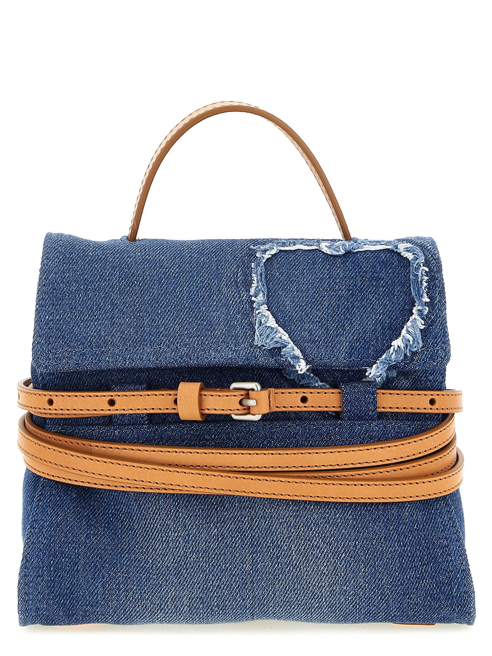 Cotton and Calfskin Tie Me Handbag