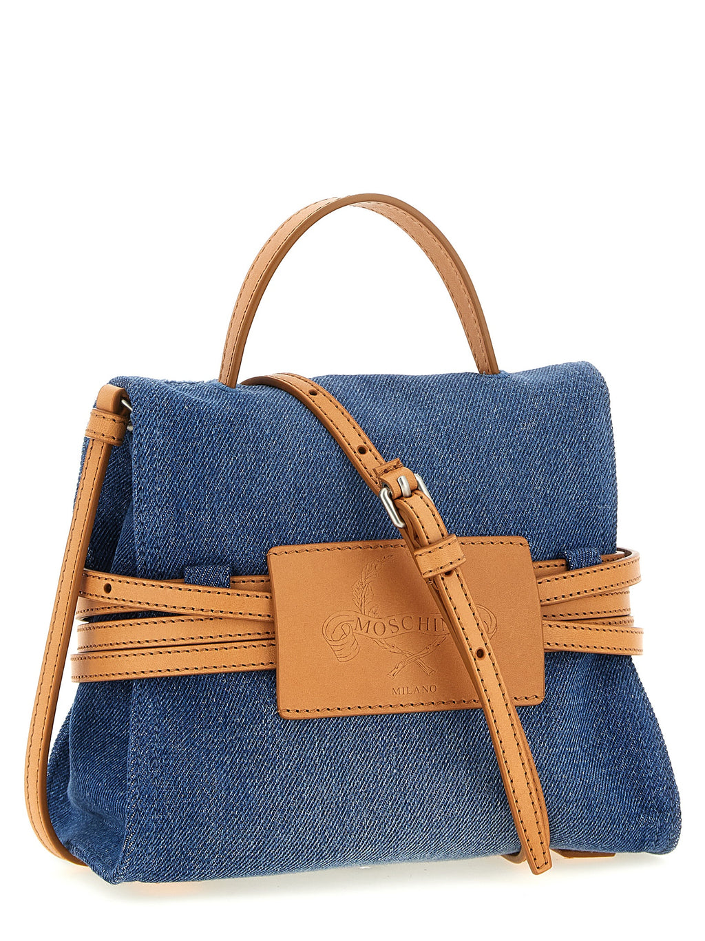 Cotton and Calfskin Tie Me Handbag
