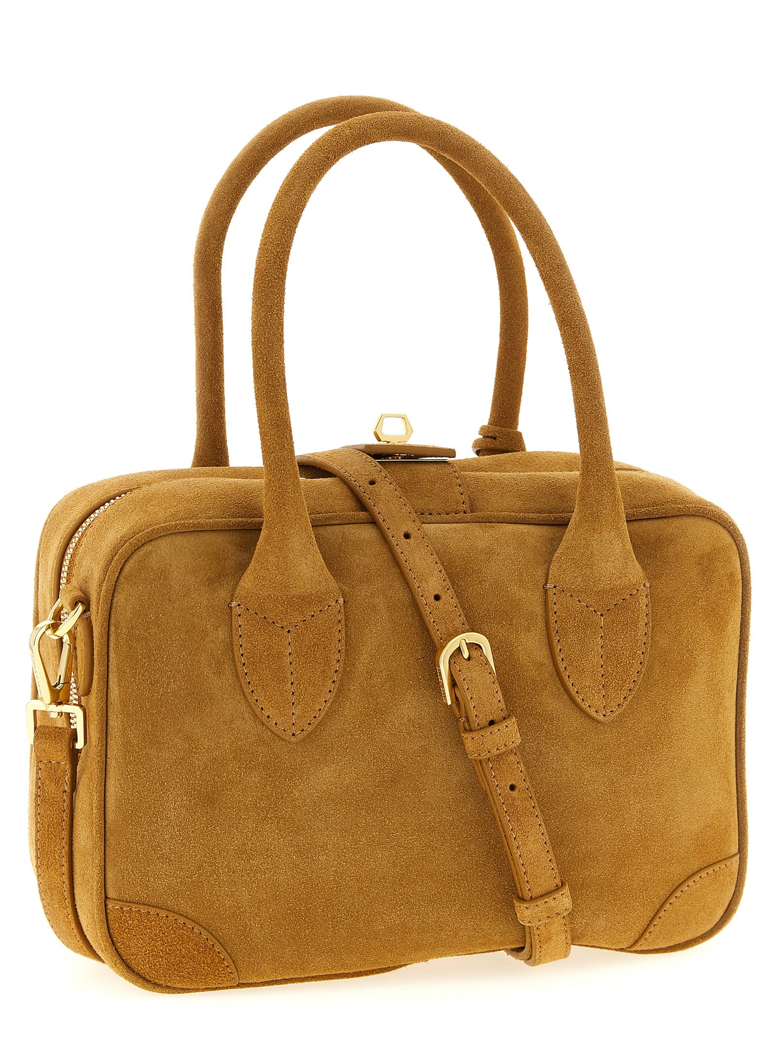 Vita Suede Beige Handbag