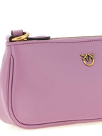 Pink Cow Leather Mini Half Moon Crossbody Bag
