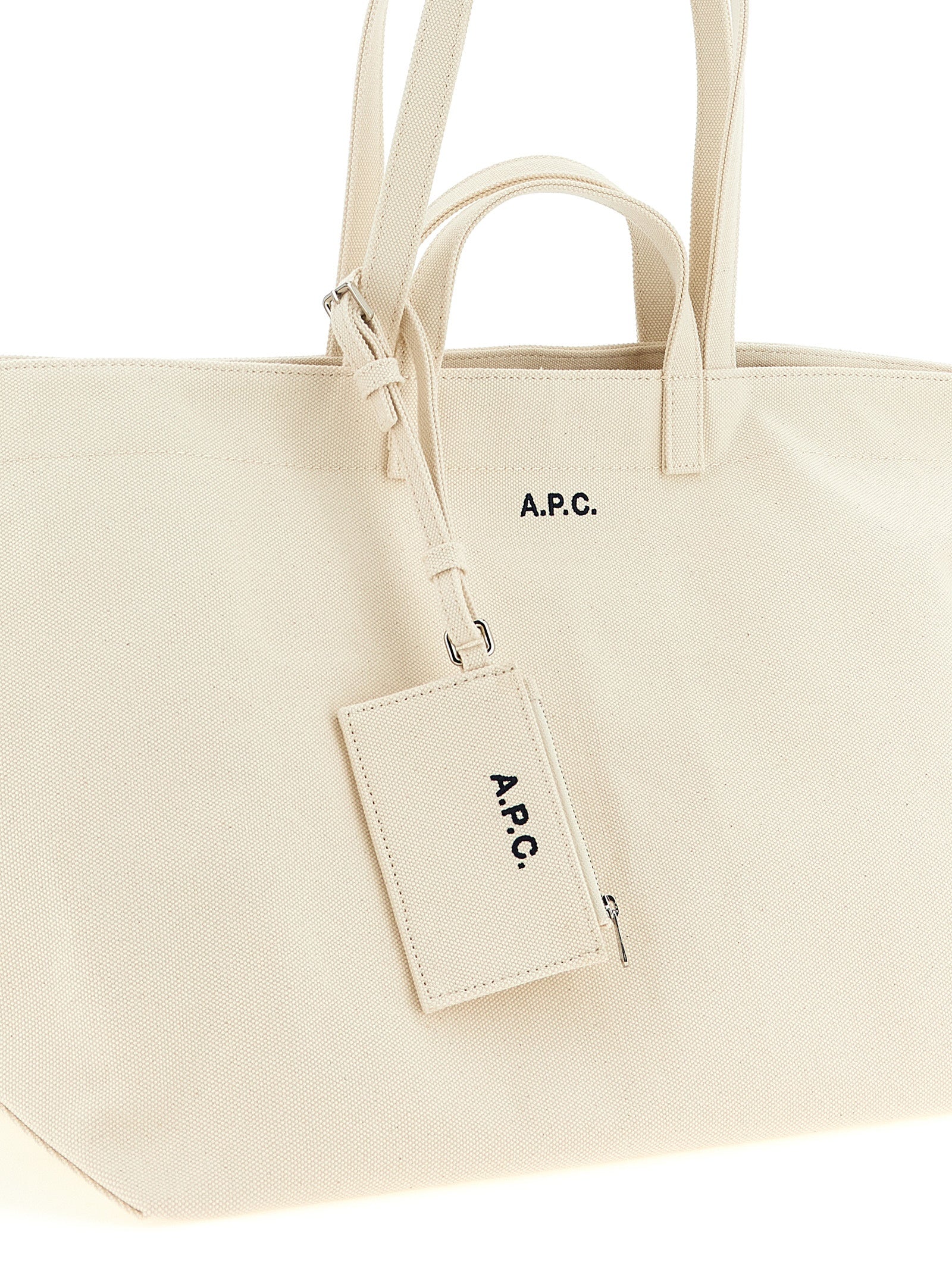 Beige Cotton Canvas Le Drummer Toile Tote