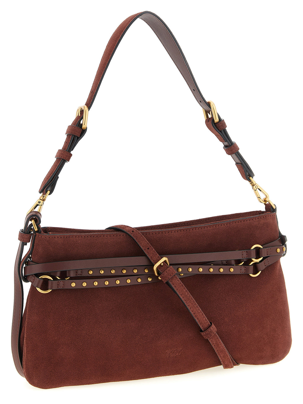 Bordeaux Cowhide Belt Shoulder Bag