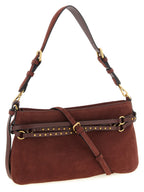 Bordeaux Cowhide Belt Shoulder Bag
