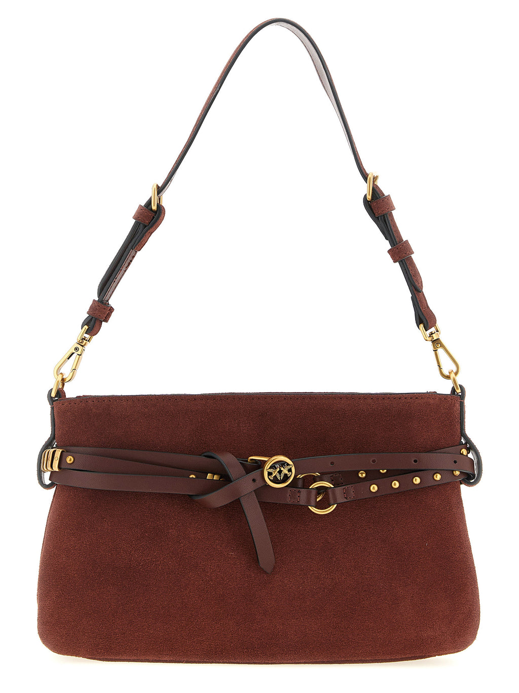 Bordeaux Lamb Leather Mini Trapezoid Shoulder Bag